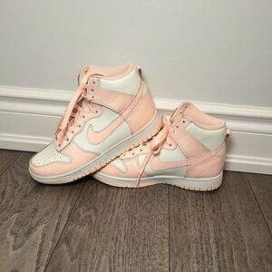 Nike Dunks in Light Pink and White